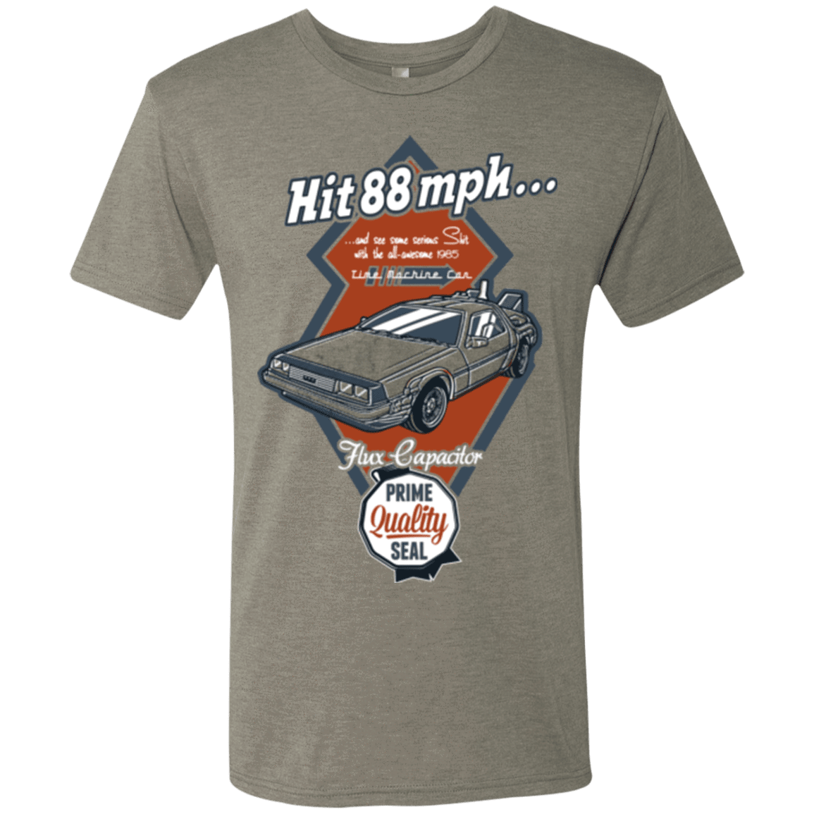 T-Shirts Venetian Grey / Small Time Machine Car Men's Triblend T-Shirt