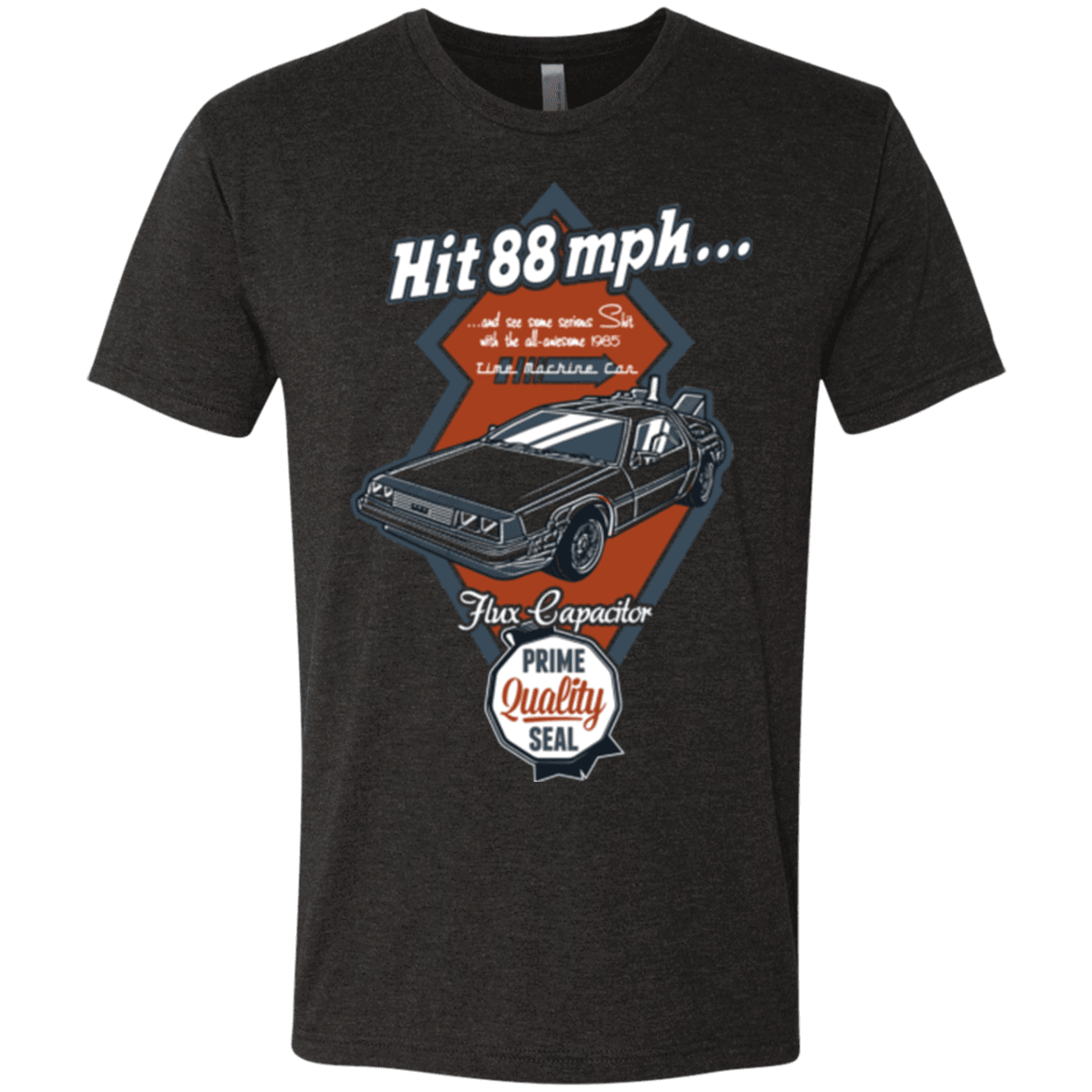 T-Shirts Vintage Black / Small Time Machine Car Men's Triblend T-Shirt