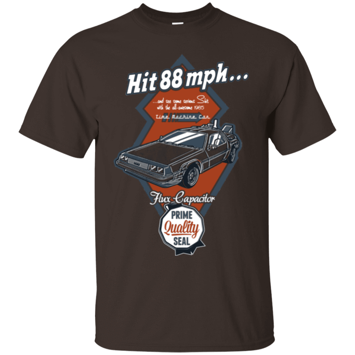 T-Shirts Dark Chocolate / Small Time Machine Car T-Shirt