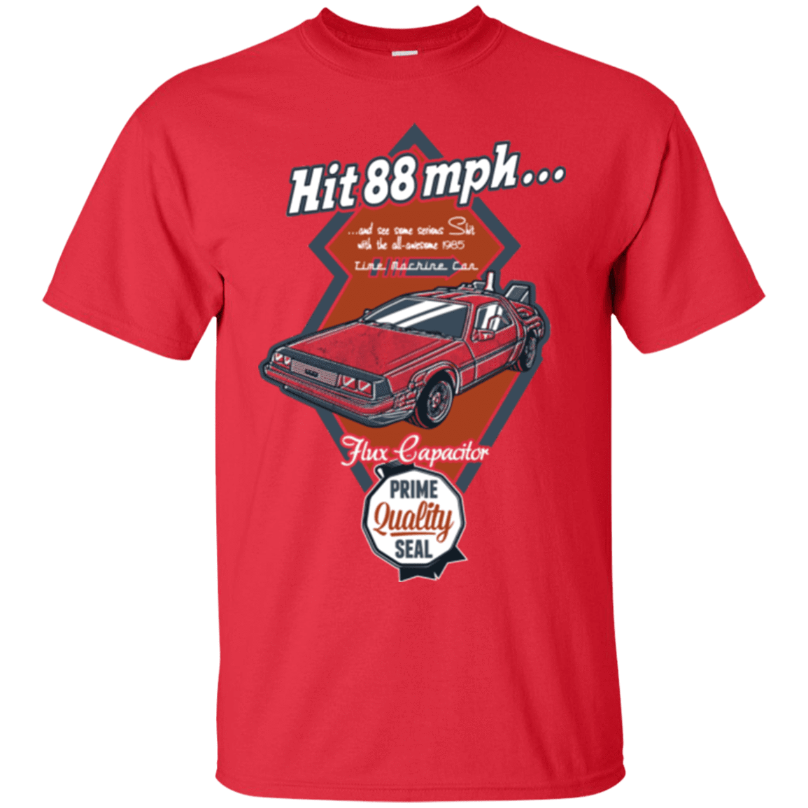 T-Shirts Red / Small Time Machine Car T-Shirt
