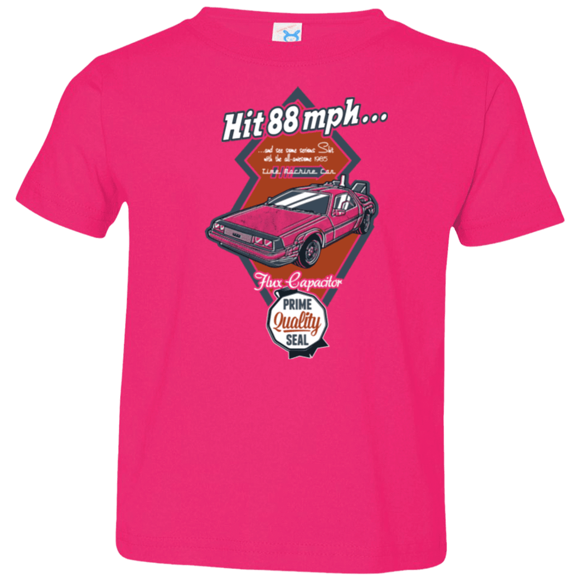 T-Shirts Hot Pink / 2T Time Machine Car Toddler Premium T-Shirt