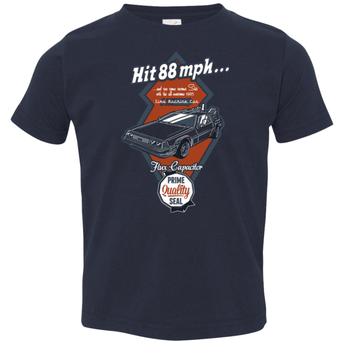 T-Shirts Navy / 2T Time Machine Car Toddler Premium T-Shirt
