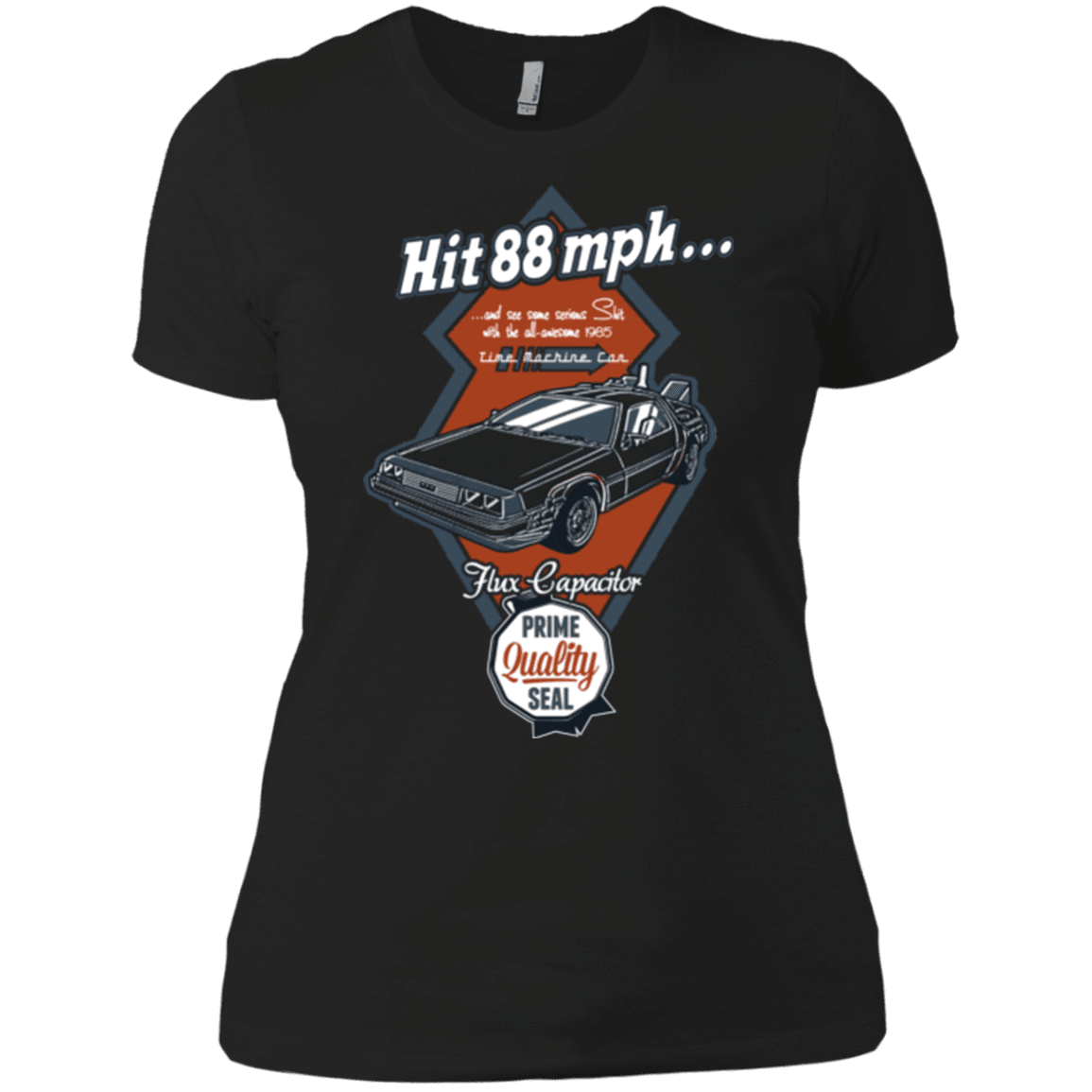 T-Shirts Black / X-Small Time Machine Car Women's Premium T-Shirt