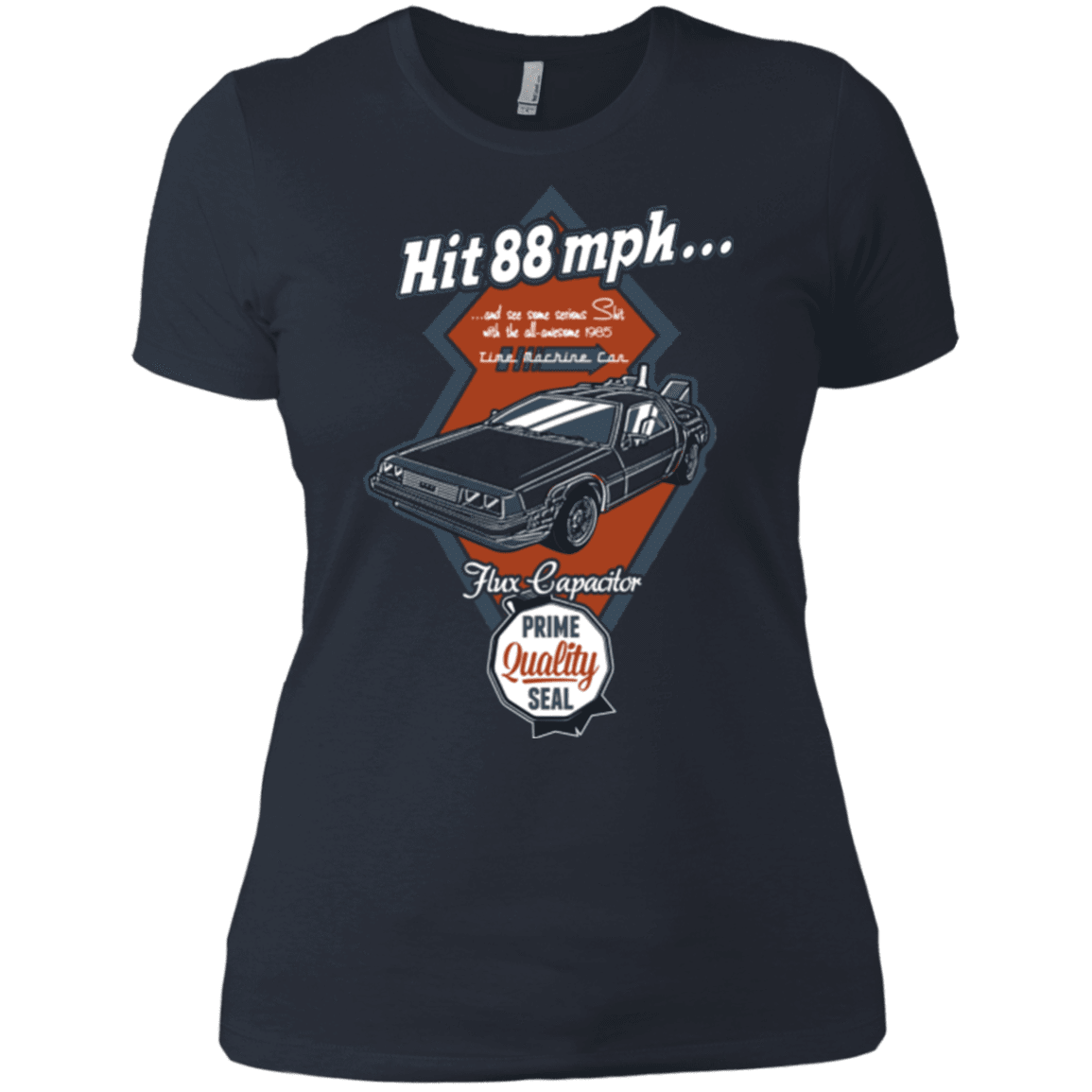 T-Shirts Indigo / X-Small Time Machine Car Women's Premium T-Shirt