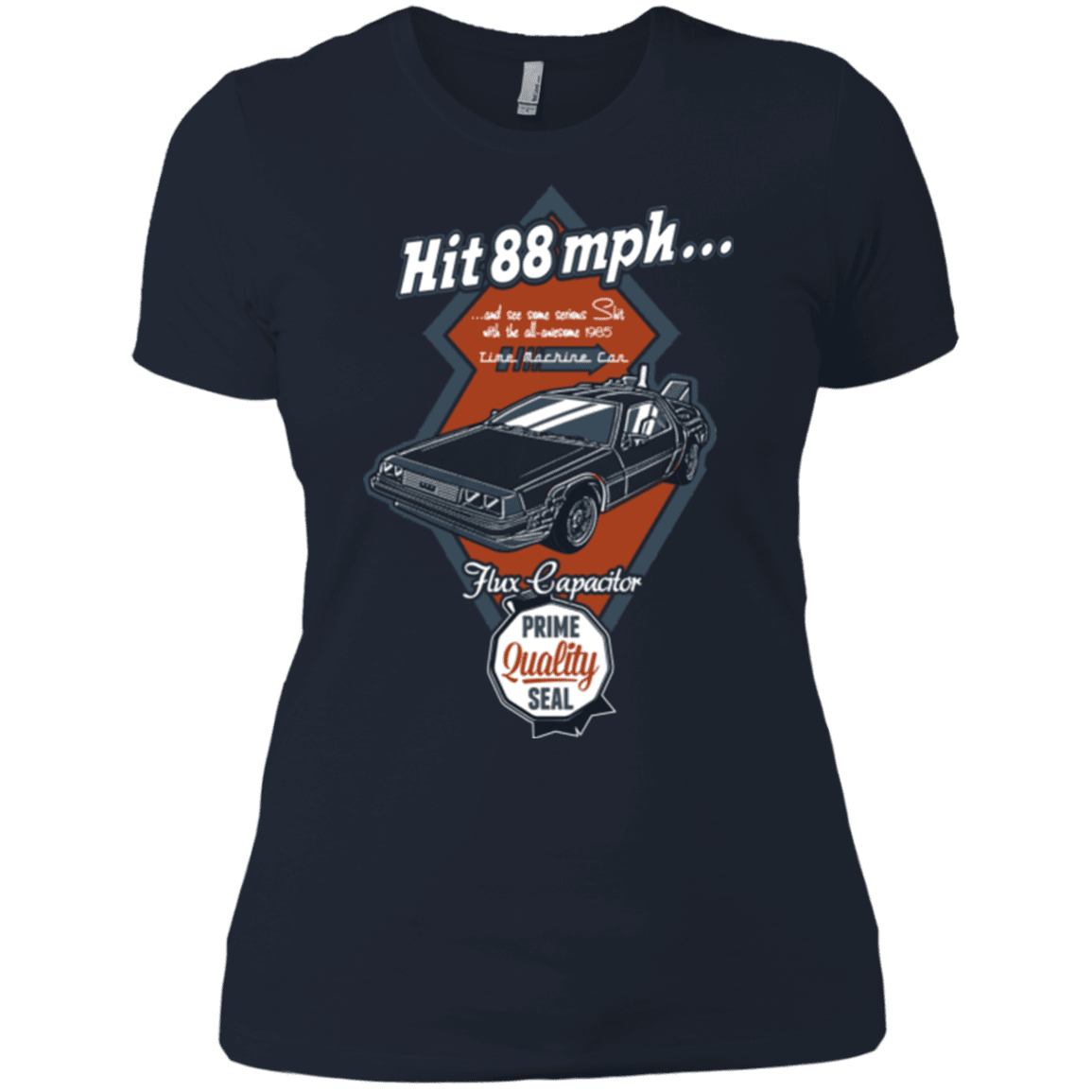 T-Shirts Midnight Navy / X-Small Time Machine Car Women's Premium T-Shirt