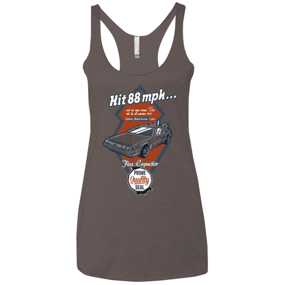 T-Shirts Macchiato / X-Small Time Machine Car Women's Triblend Racerback Tank