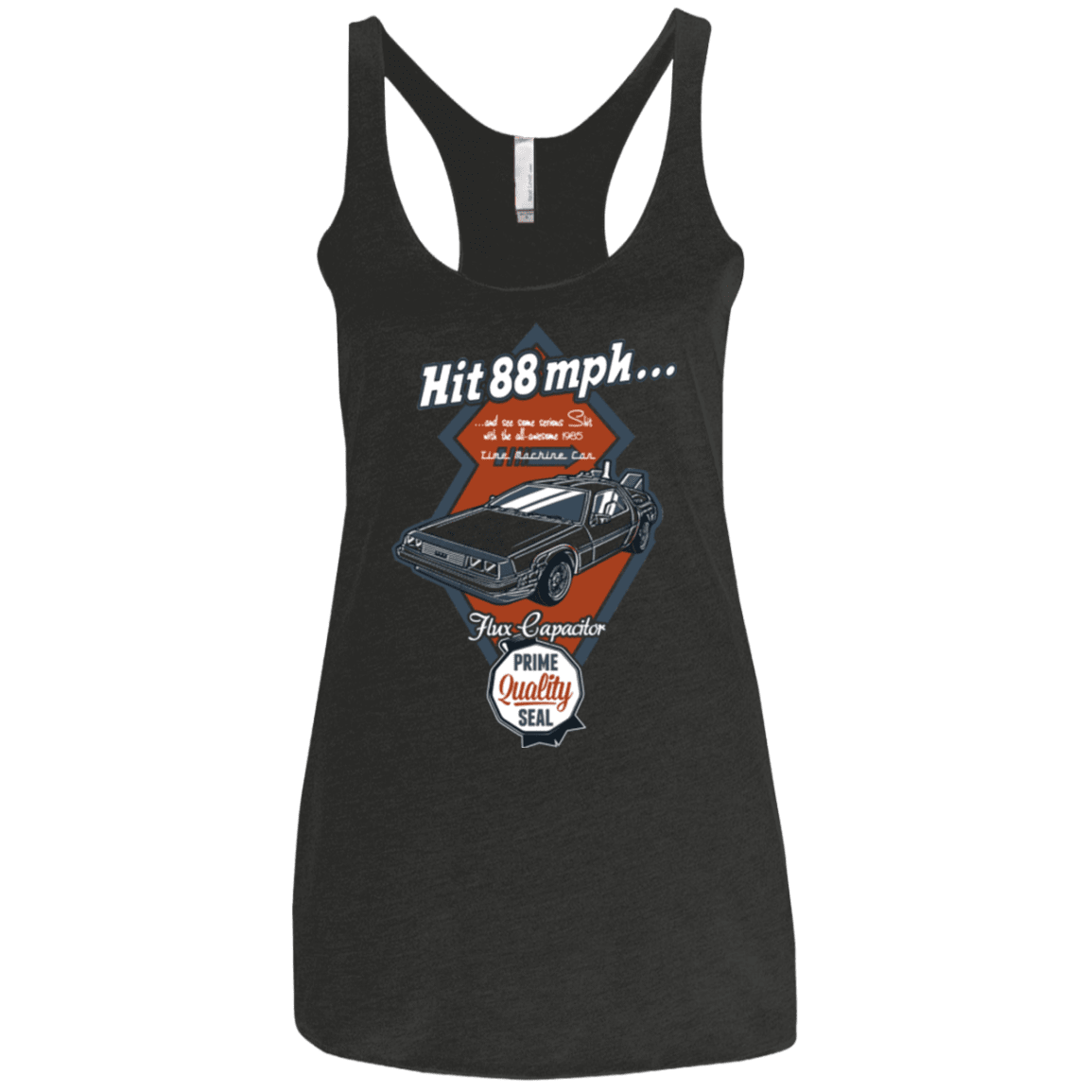 T-Shirts Vintage Black / X-Small Time Machine Car Women's Triblend Racerback Tank