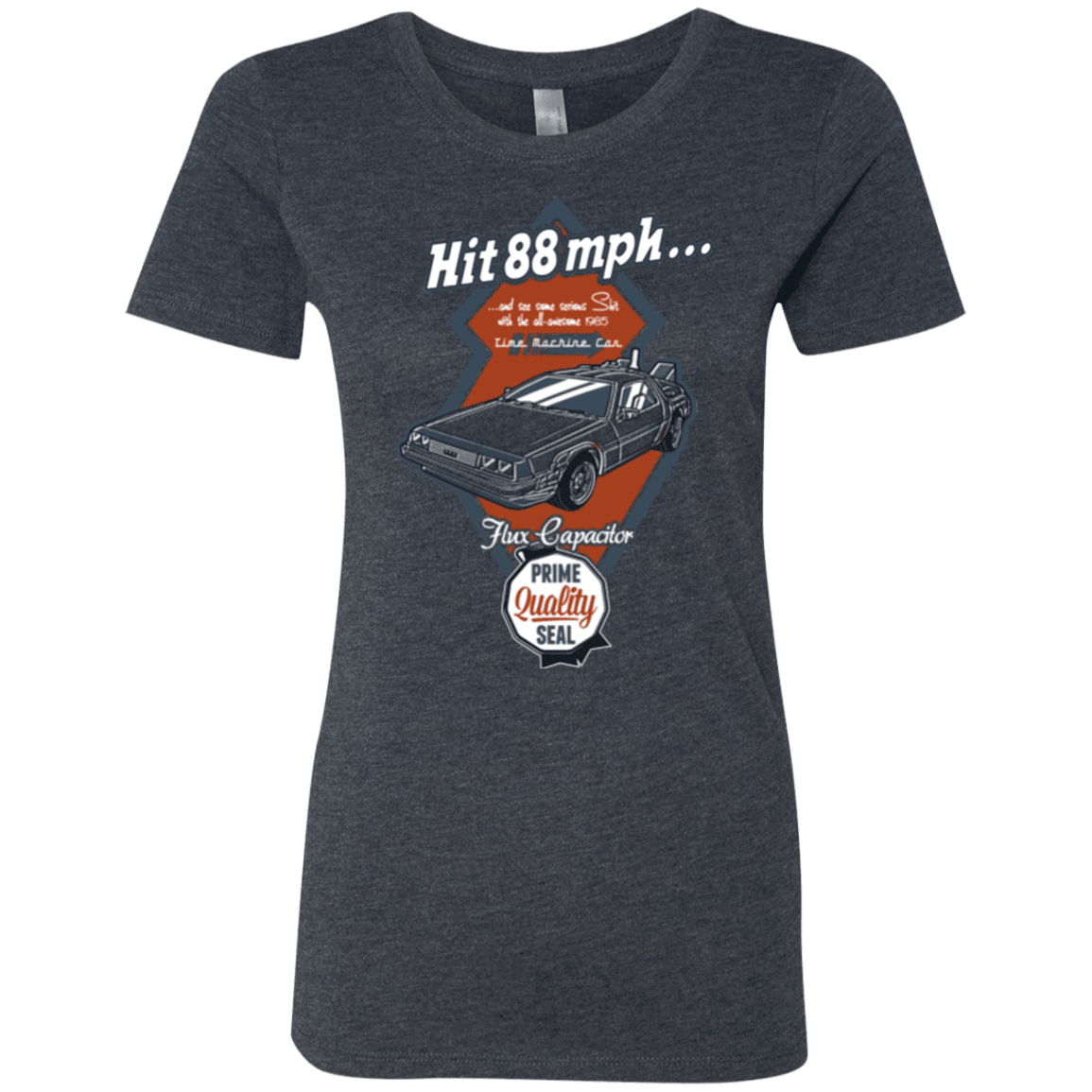 T-Shirts Vintage Navy / Small Time Machine Car Women's Triblend T-Shirt
