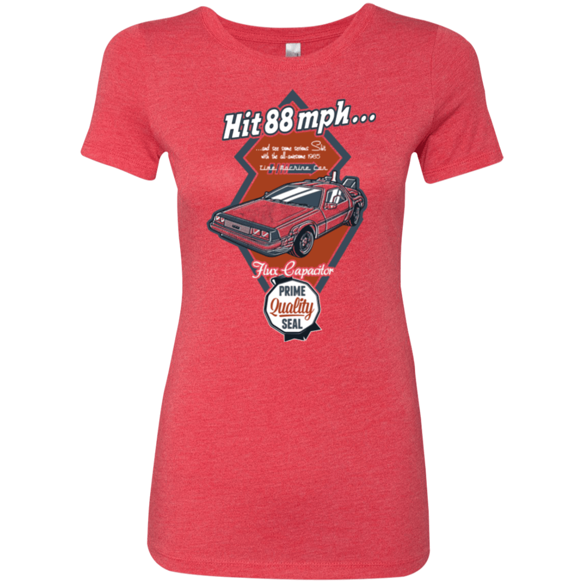 T-Shirts Vintage Red / Small Time Machine Car Women's Triblend T-Shirt
