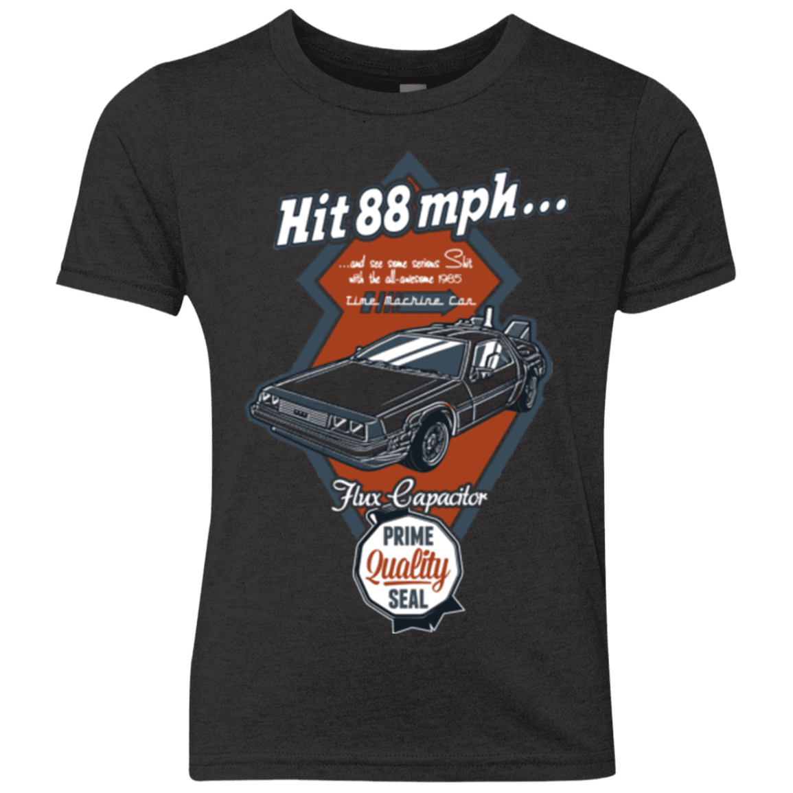 T-Shirts Vintage Black / YXS Time Machine Car Youth Triblend T-Shirt