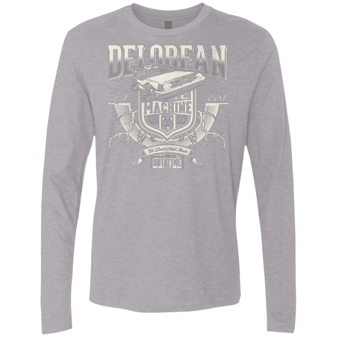 T-Shirts Heather Grey / Small Time Machine Men's Premium Long Sleeve