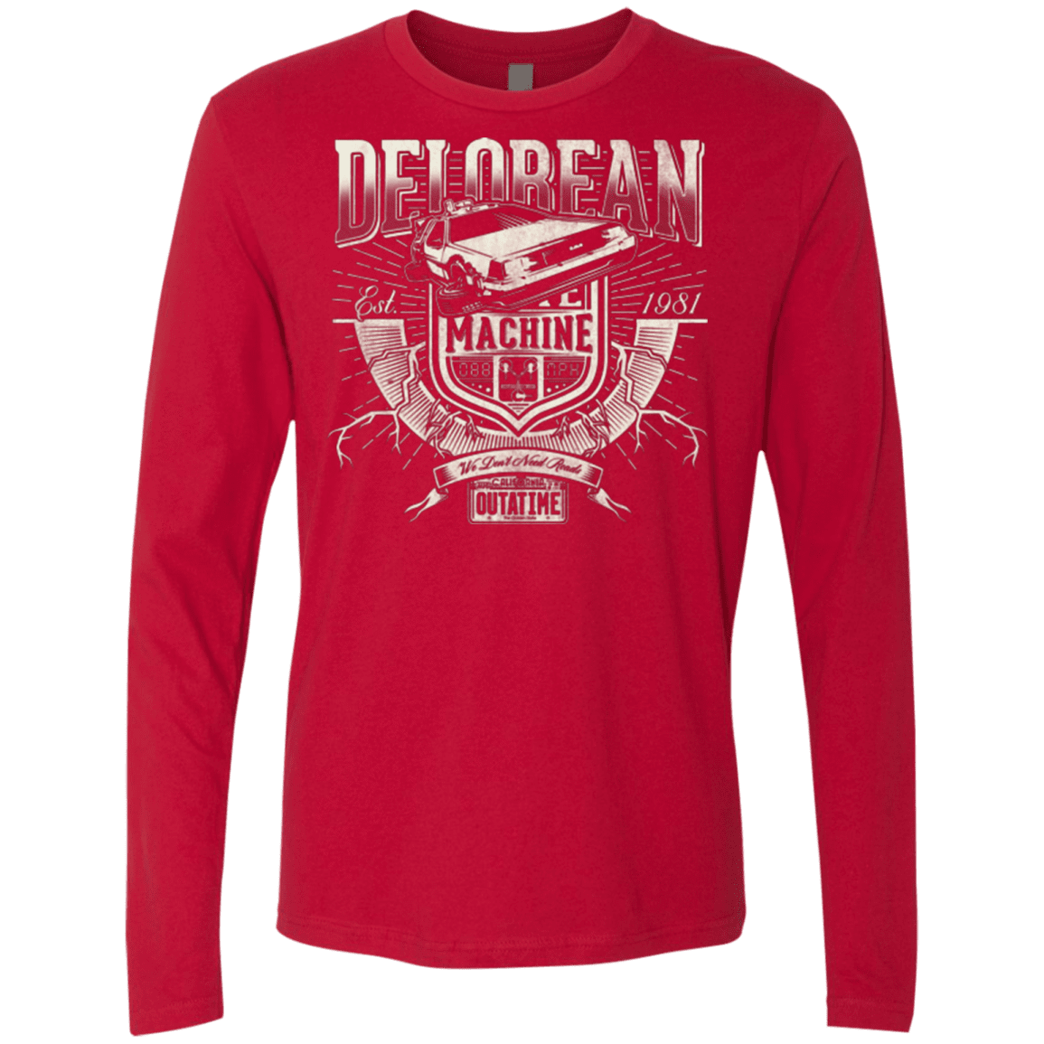 T-Shirts Red / Small Time Machine Men's Premium Long Sleeve