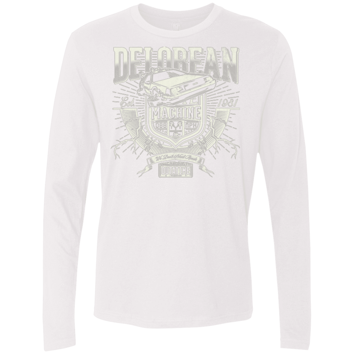 T-Shirts White / Small Time Machine Men's Premium Long Sleeve