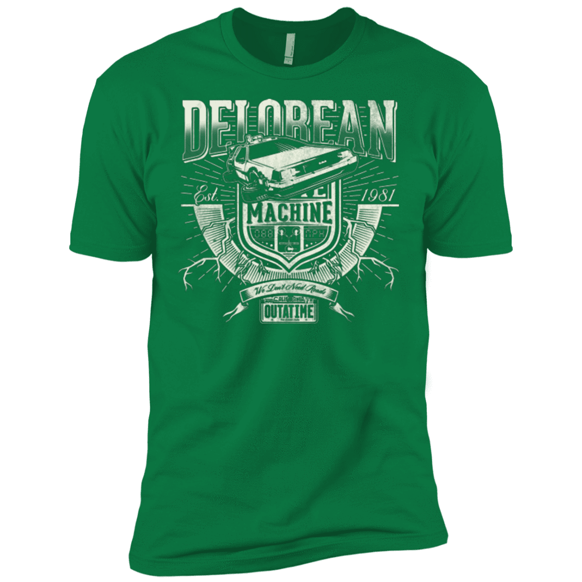 T-Shirts Kelly Green / X-Small Time Machine Men's Premium T-Shirt