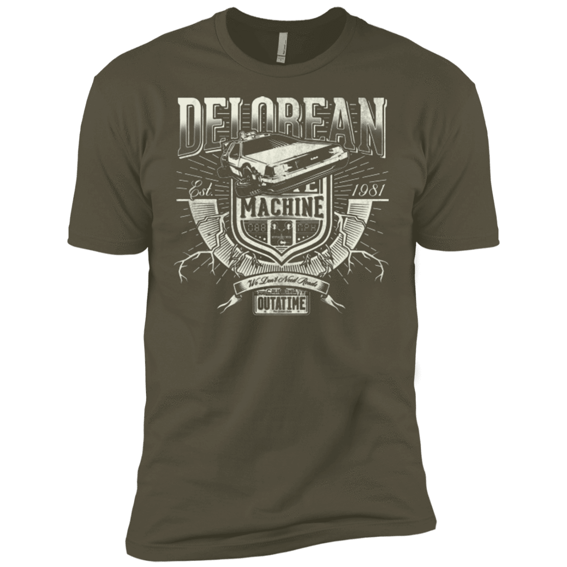 T-Shirts Military Green / X-Small Time Machine Men's Premium T-Shirt