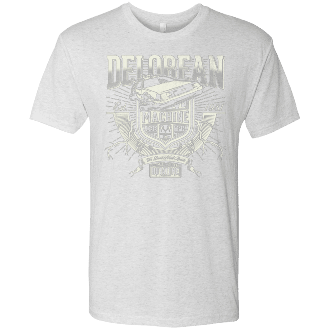 T-Shirts Heather White / Small Time Machine Men's Triblend T-Shirt