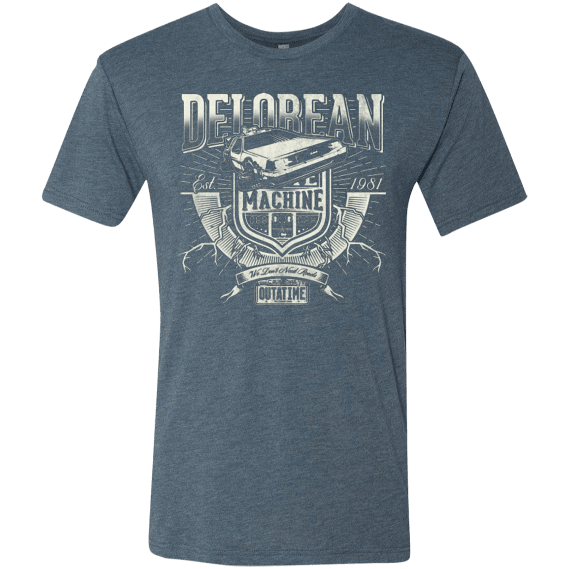 T-Shirts Indigo / Small Time Machine Men's Triblend T-Shirt