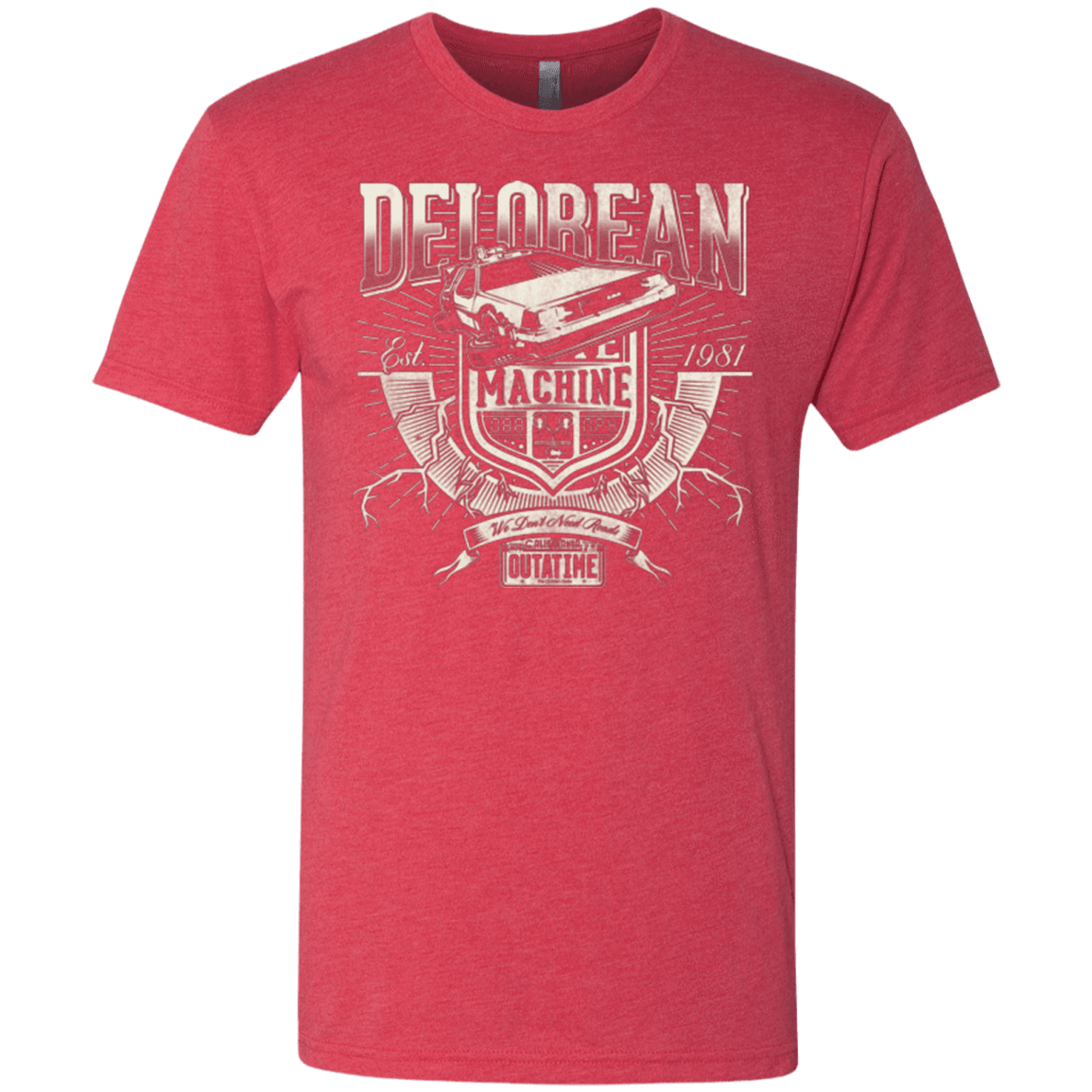 T-Shirts Vintage Red / Small Time Machine Men's Triblend T-Shirt
