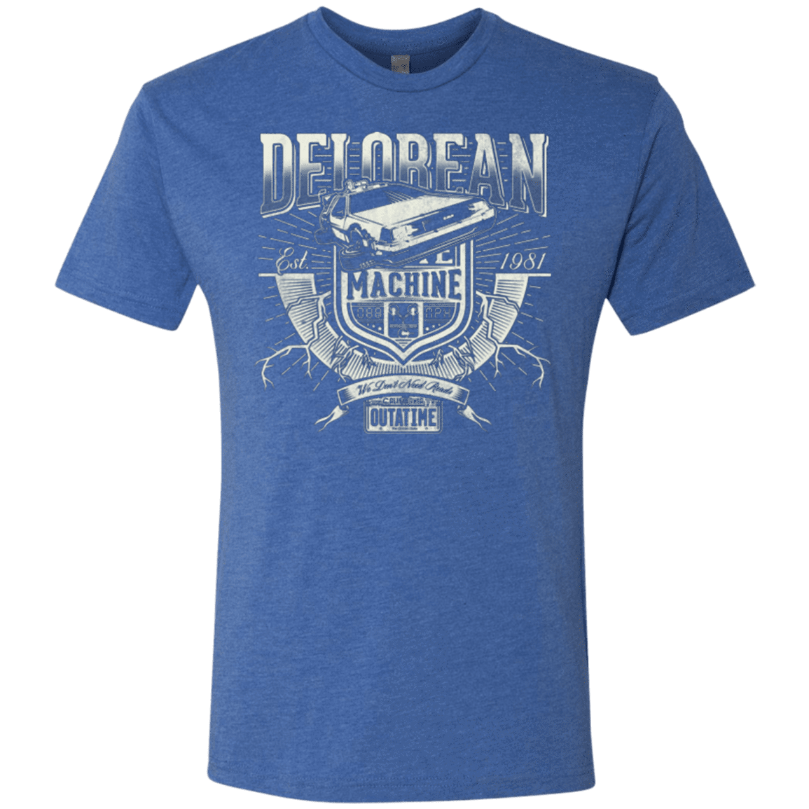 T-Shirts Vintage Royal / Small Time Machine Men's Triblend T-Shirt