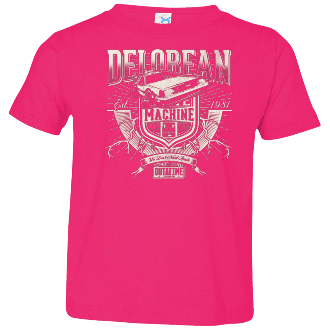 T-Shirts Hot Pink / 2T Time Machine Toddler Premium T-Shirt