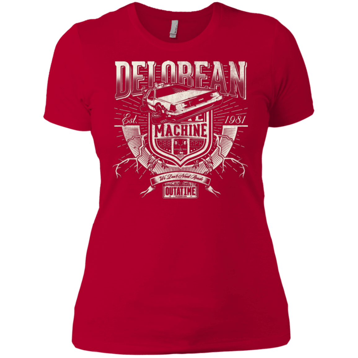 T-Shirts Red / X-Small Time Machine Women's Premium T-Shirt