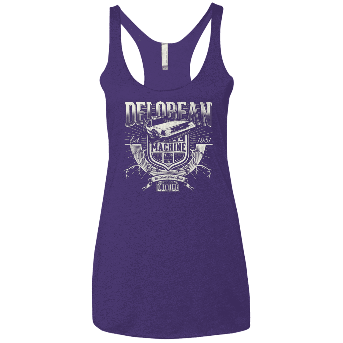 T-Shirts Purple / X-Small Time Machine Women's Triblend Racerback Tank