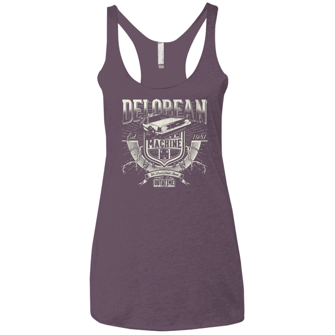 T-Shirts Vintage Purple / X-Small Time Machine Women's Triblend Racerback Tank
