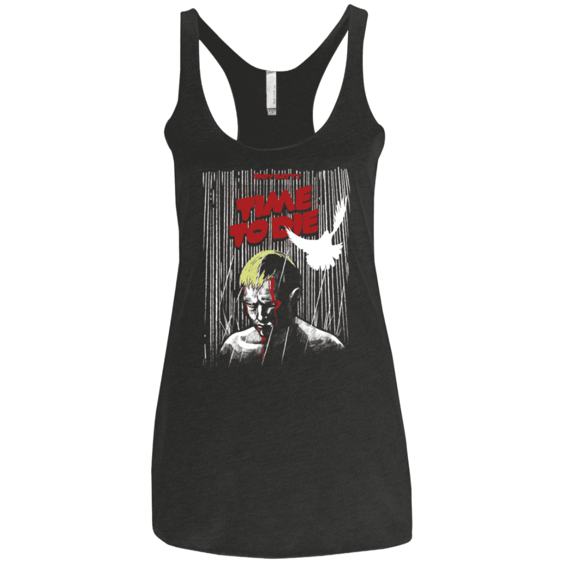 T-Shirts Vintage Black / X-Small Time to die Women's Triblend Racerback Tank