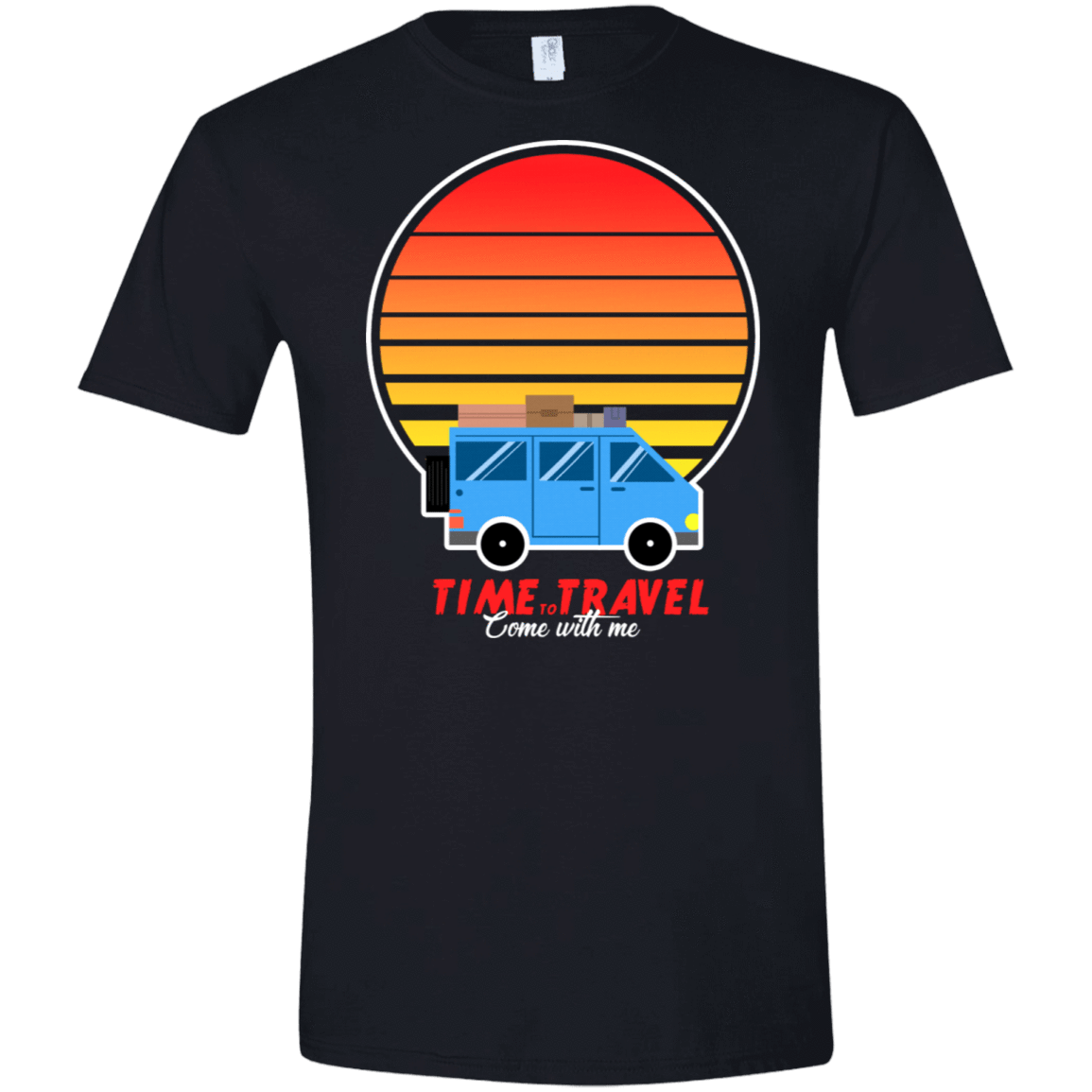 T-Shirts Black / X-Small Time to Travel Men's Semi-Fitted Softstyle