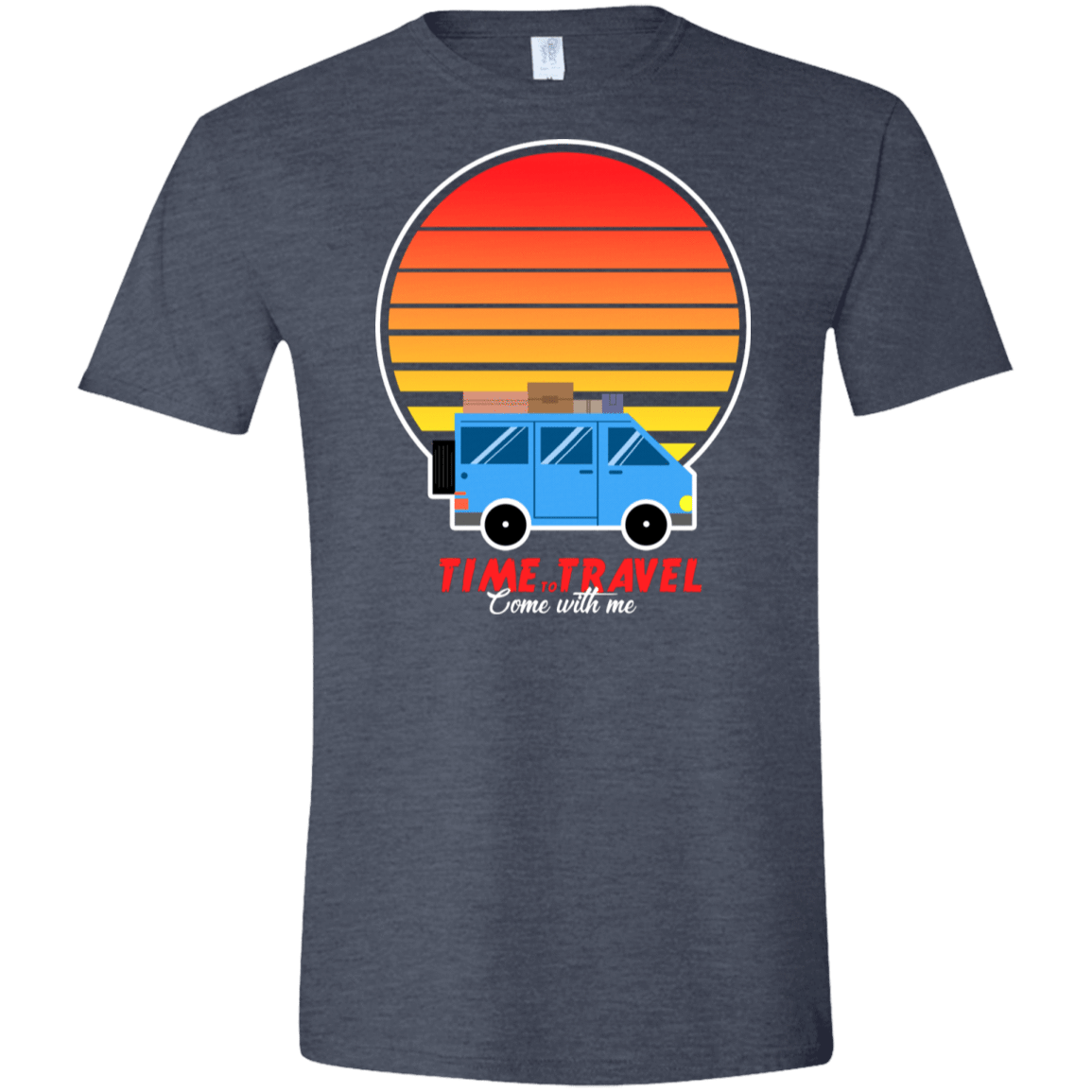 T-Shirts Heather Navy / S Time to Travel Men's Semi-Fitted Softstyle