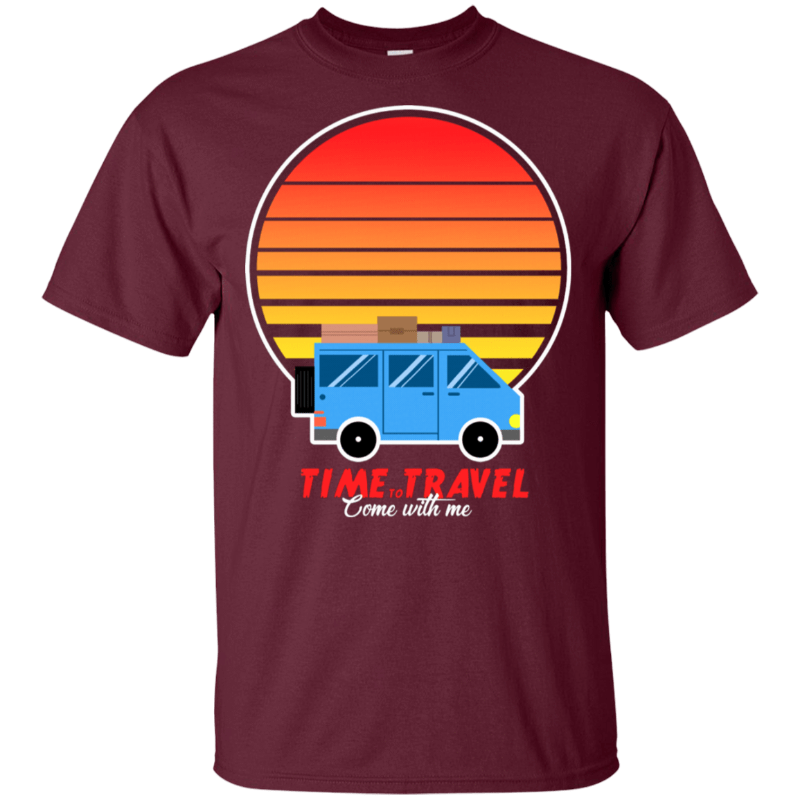T-Shirts Maroon / S Time to Travel T-Shirt