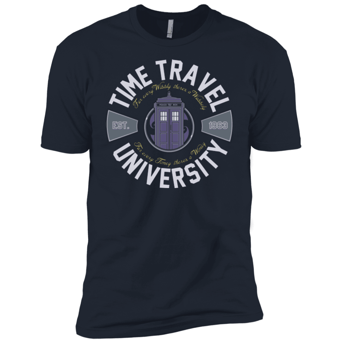 T-Shirts Midnight Navy / YXS Time Travel University Boys Premium T-Shirt