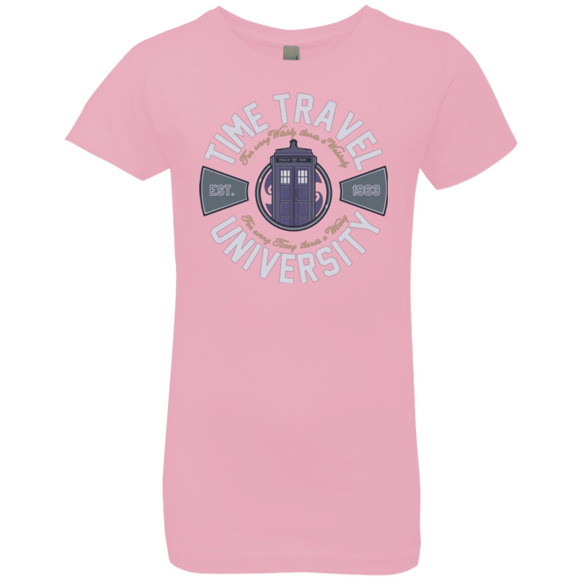 T-Shirts Light Pink / YXS Time Travel University Girls Premium T-Shirt
