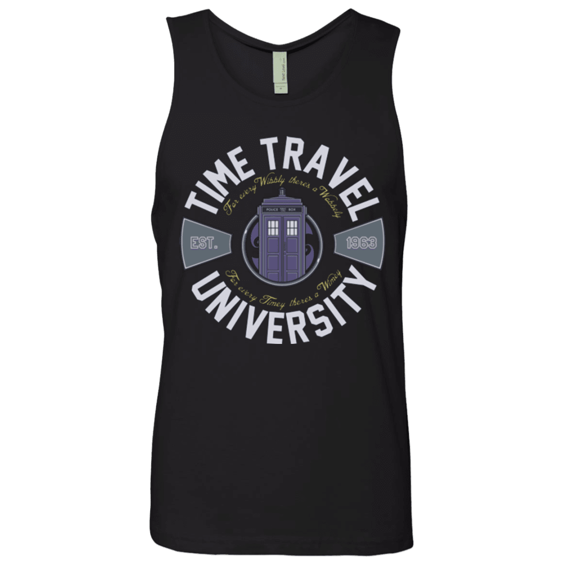 T-Shirts Black / Small Time Travel University Men's Premium Tank Top