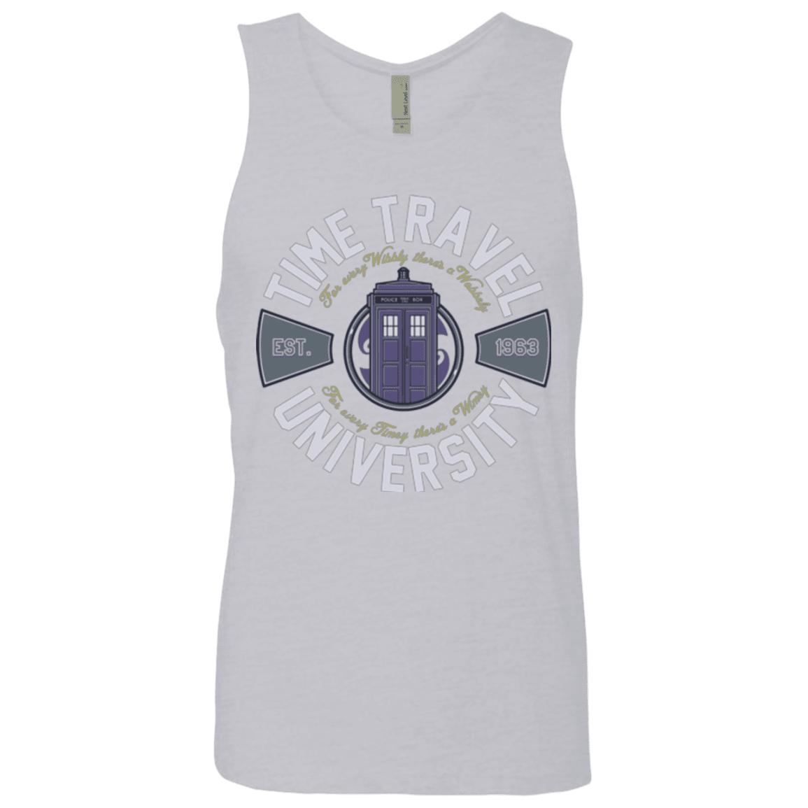T-Shirts Heather Grey / Small Time Travel University Men's Premium Tank Top
