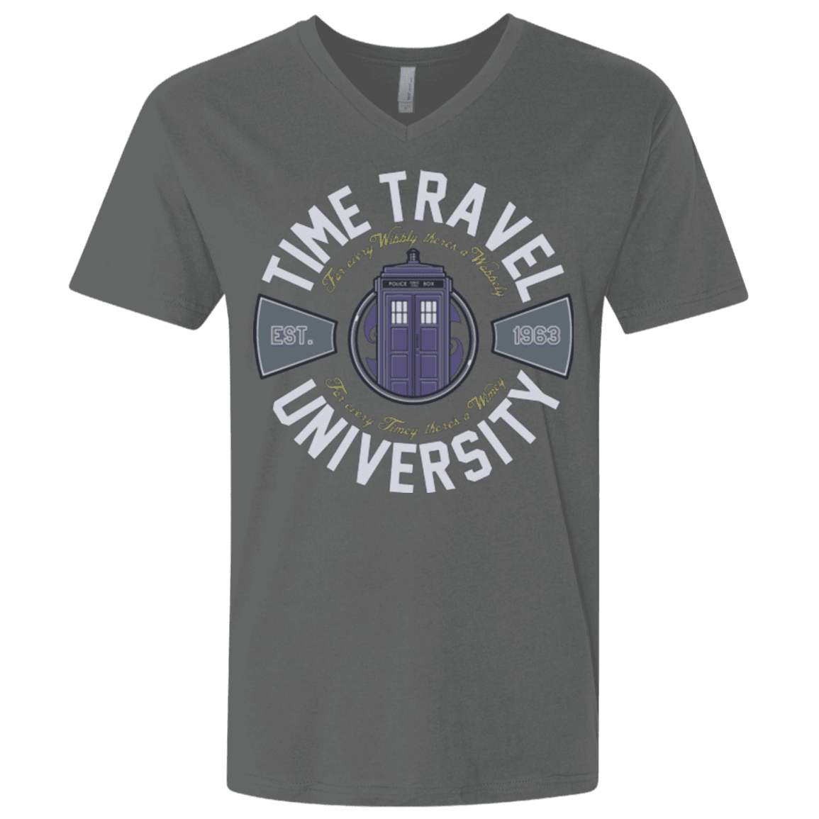 T-Shirts Heavy Metal / X-Small Time Travel University Men's Premium V-Neck