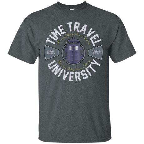 T-Shirts Dark Heather / Small Time Travel University T-Shirt