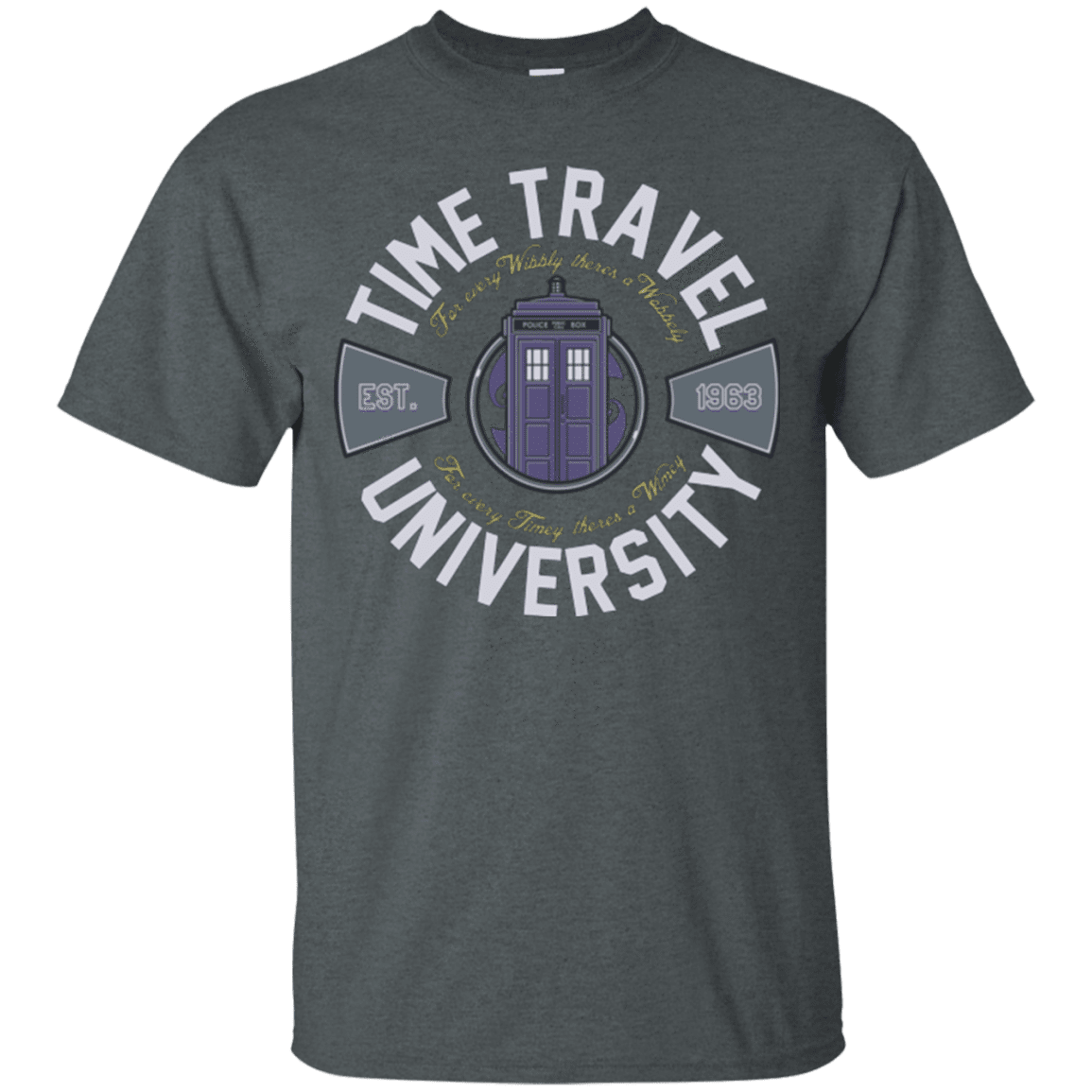 T-Shirts Dark Heather / Small Time Travel University T-Shirt