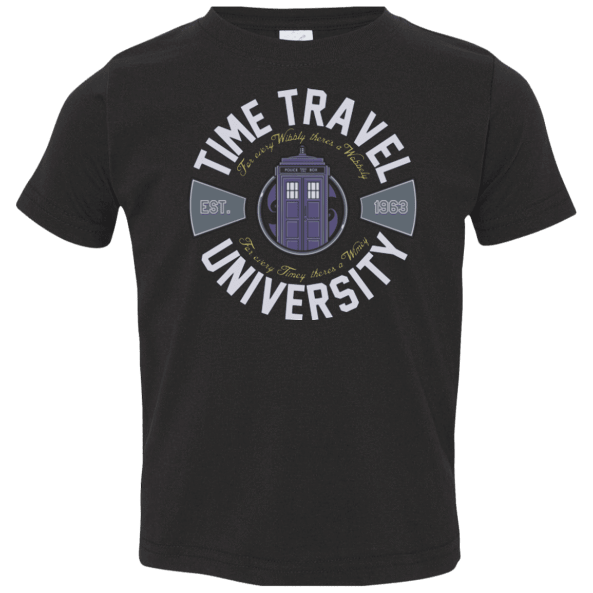 T-Shirts Black / 2T Time Travel University Toddler Premium T-Shirt