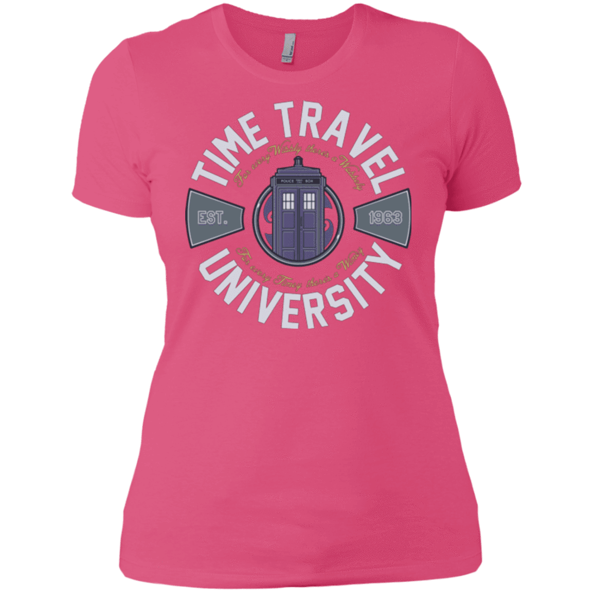 T-Shirts Hot Pink / X-Small Time Travel University Women's Premium T-Shirt