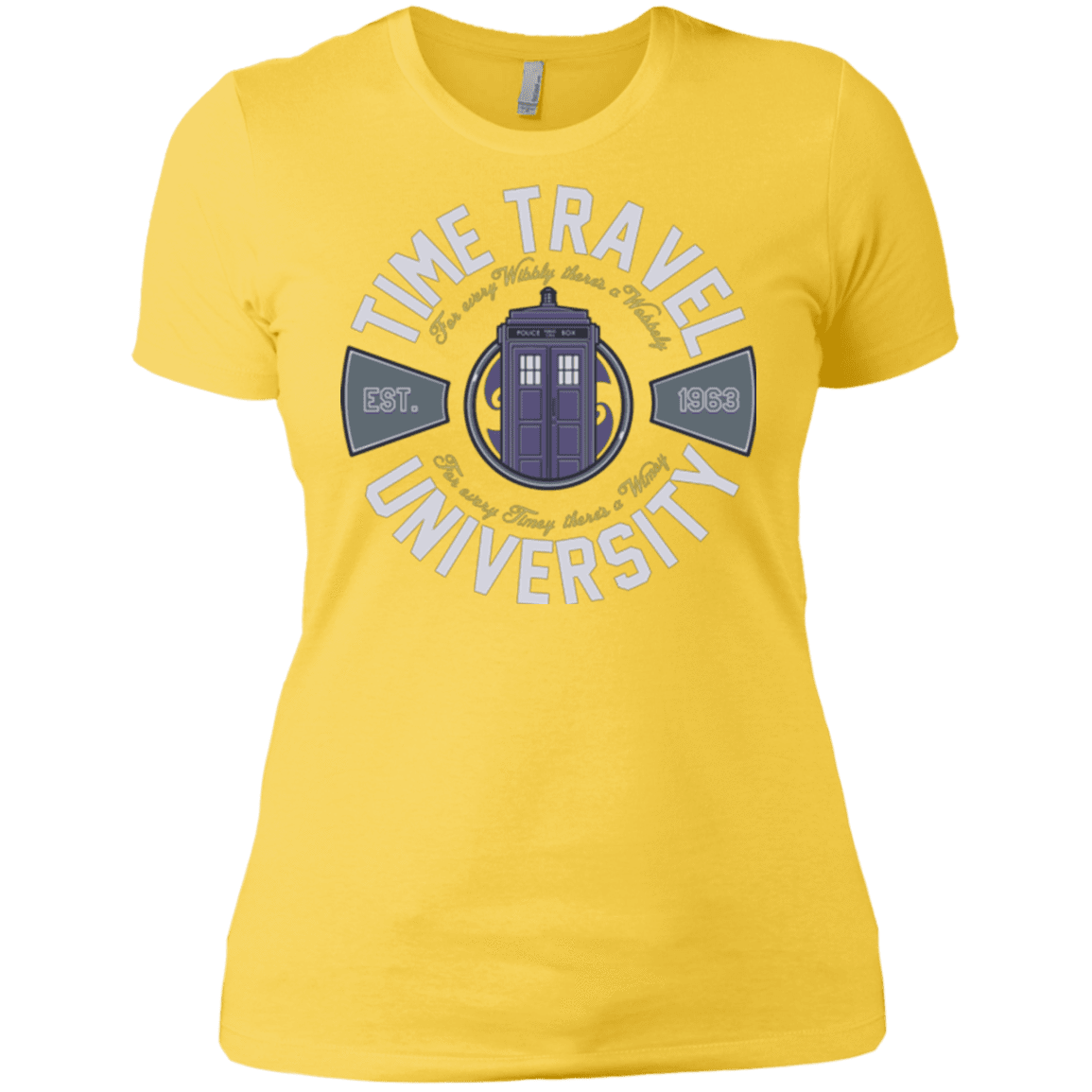 T-Shirts Vibrant Yellow / X-Small Time Travel University Women's Premium T-Shirt