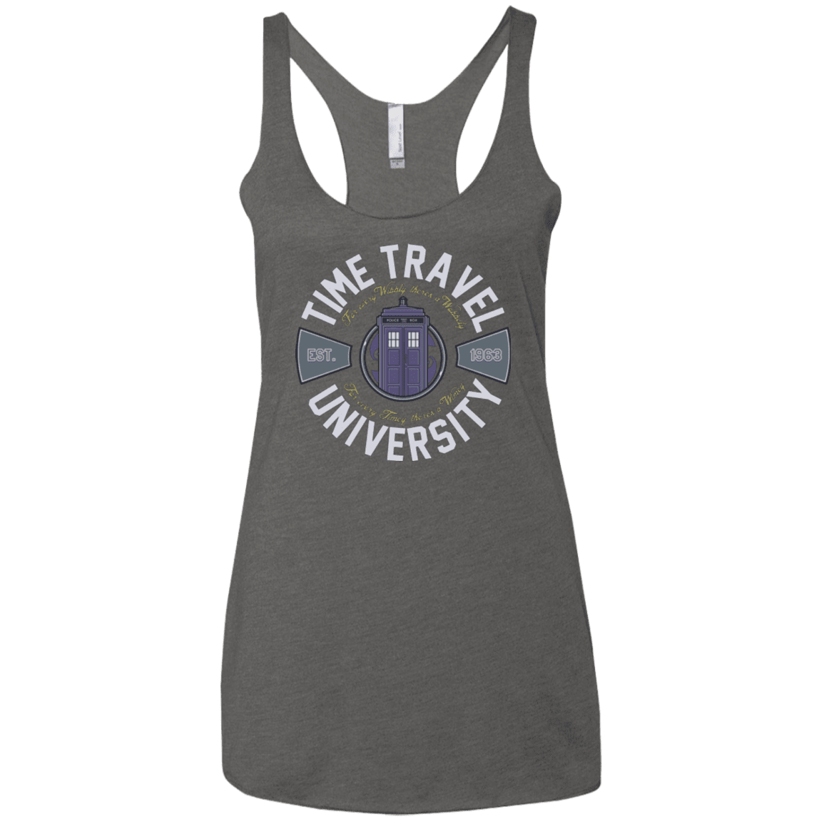 T-Shirts Premium Heather / X-Small Time Travel University Women's Triblend Racerback Tank