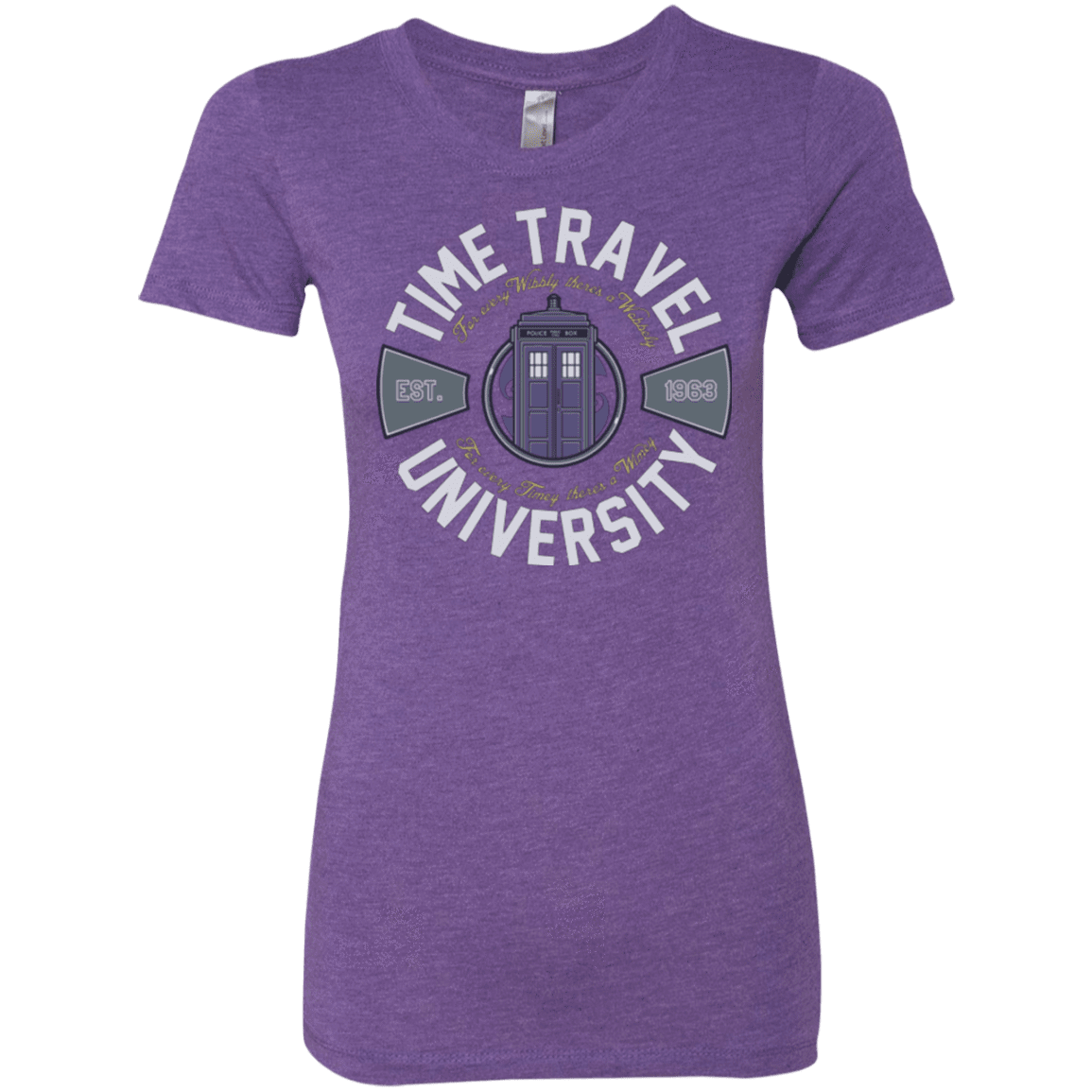 T-Shirts Purple Rush / Small Time Travel University Women's Triblend T-Shirt