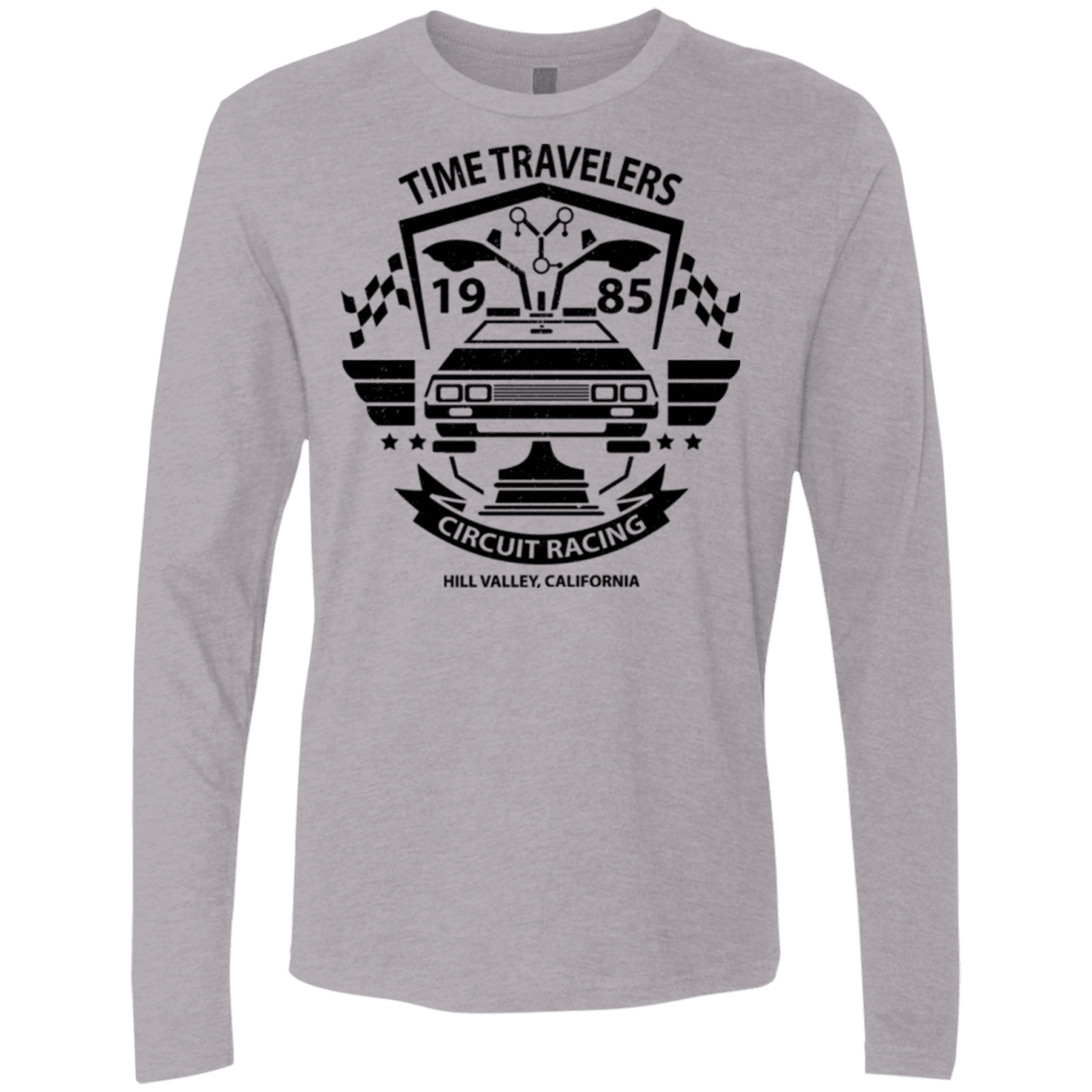 T-Shirts Heather Grey / Small Time Traveler Circuit Men's Premium Long Sleeve