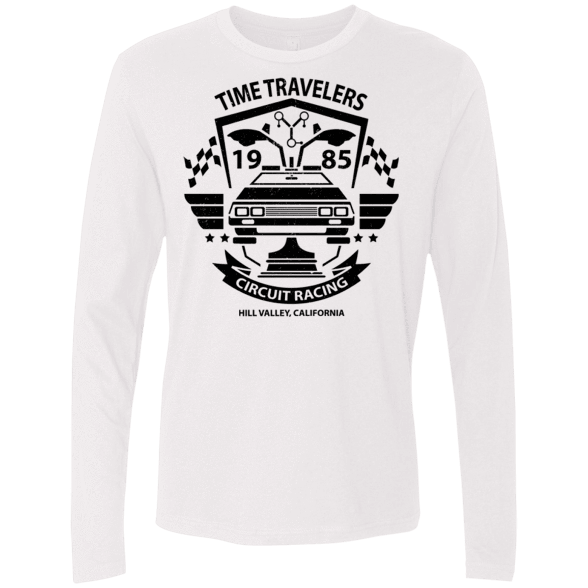 T-Shirts White / Small Time Traveler Circuit Men's Premium Long Sleeve