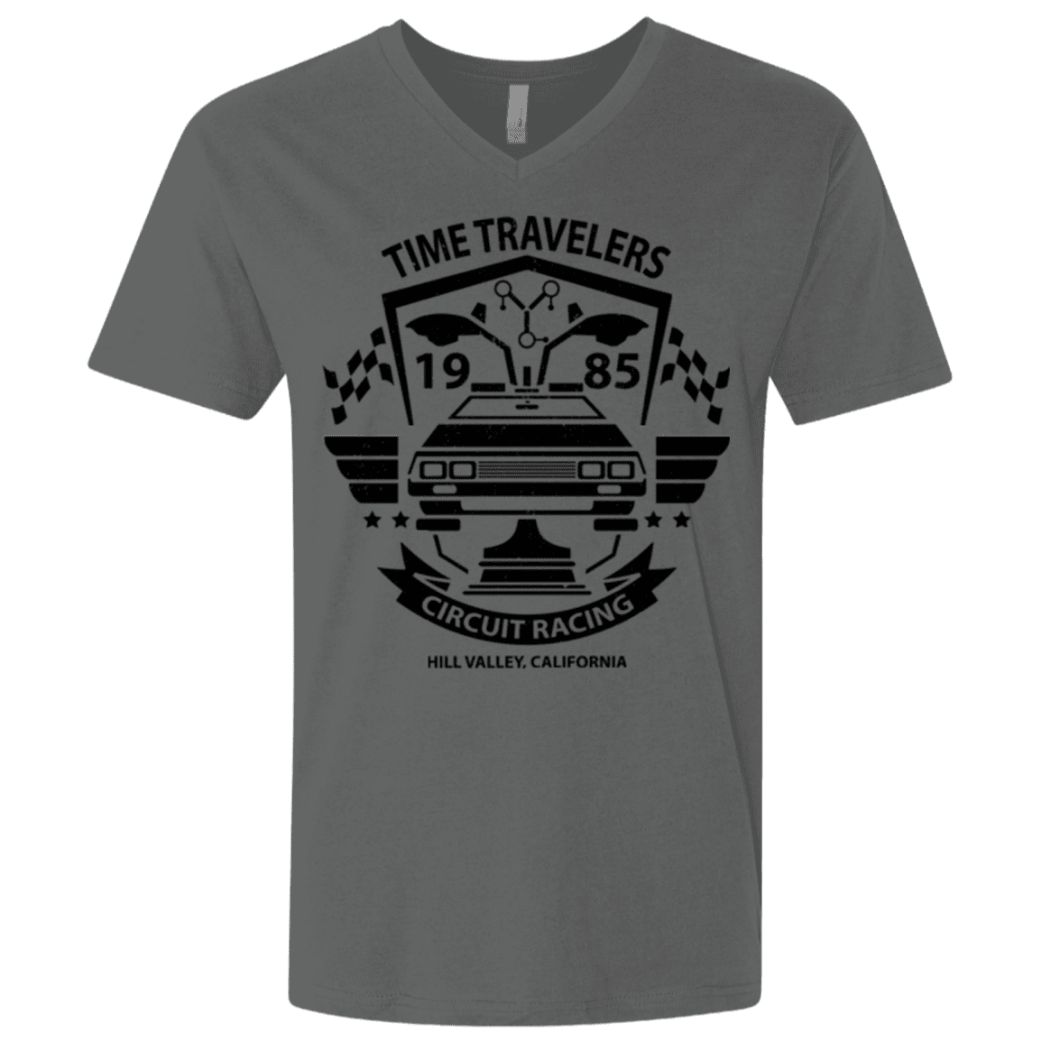 T-Shirts Heavy Metal / X-Small Time Traveler Circuit Men's Premium V-Neck