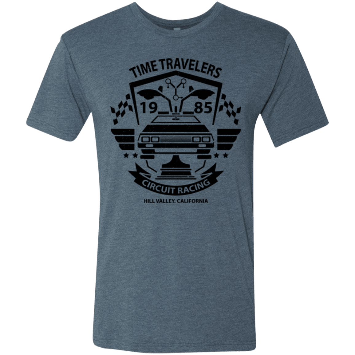 T-Shirts Indigo / Small Time Traveler Circuit Men's Triblend T-Shirt