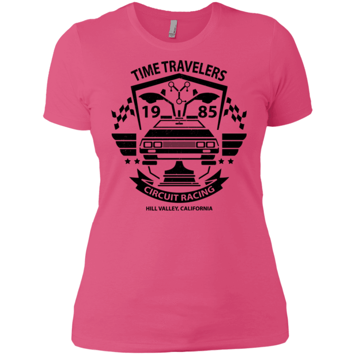 T-Shirts Hot Pink / X-Small Time Traveler Circuit Women's Premium T-Shirt