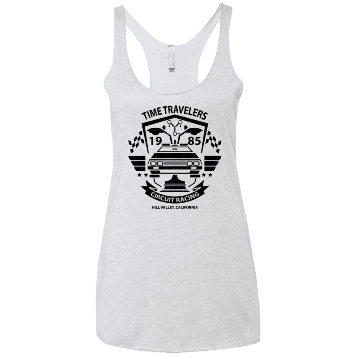 T-Shirts Heather White / X-Small Time Traveler Circuit Women's Triblend Racerback Tank