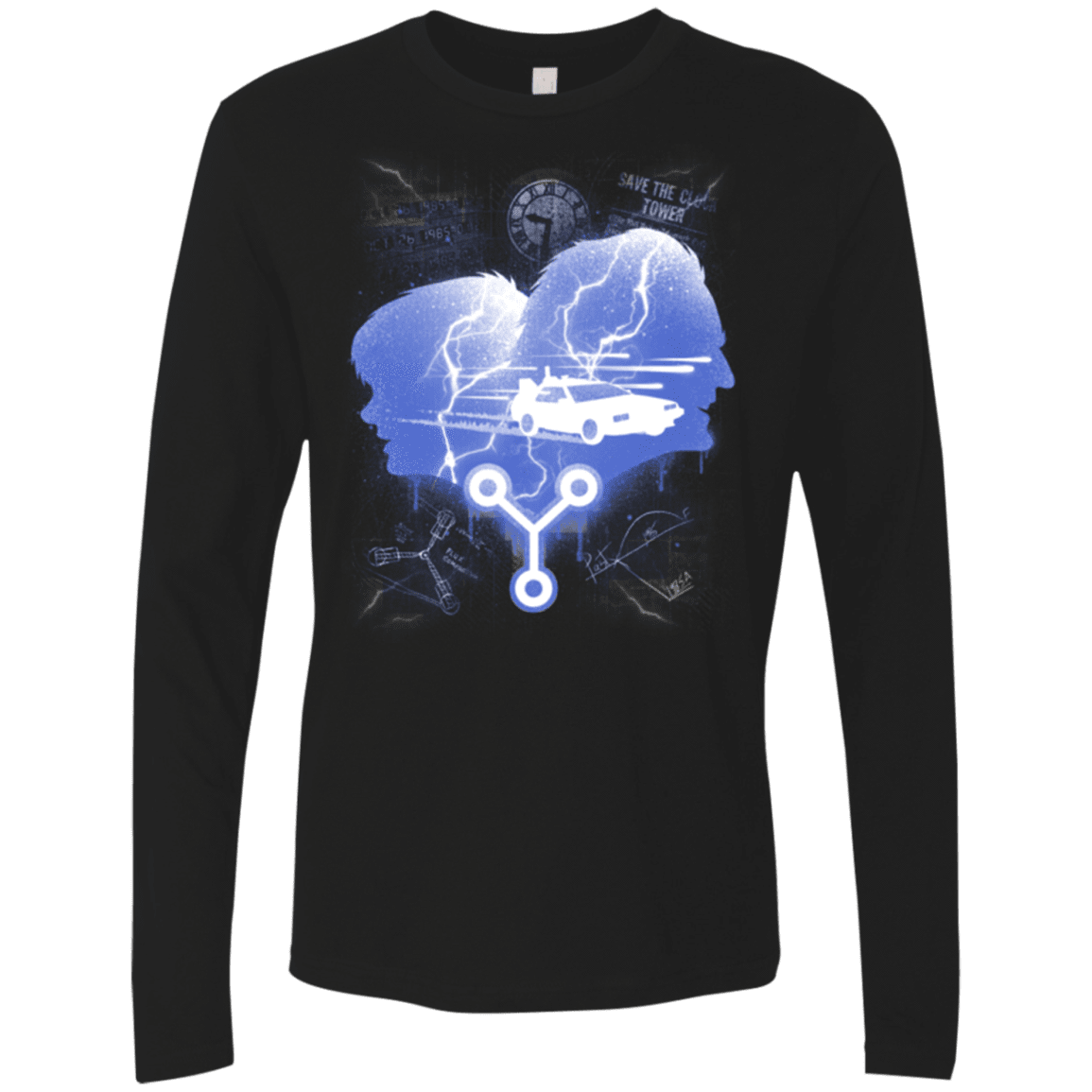 T-Shirts Black / Small Time Travellers Silhouette Men's Premium Long Sleeve